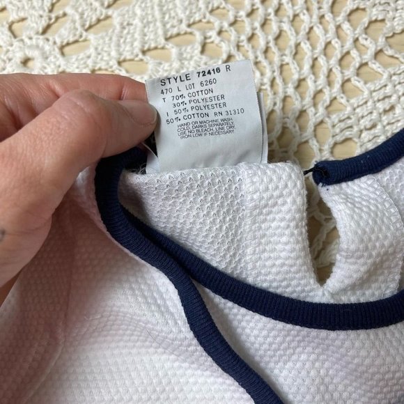 Vintage 1990s Lil Byer Girls 3t Pique Daisy Button Shirt Dimpled Texture Blouse - Picture 4 of 5